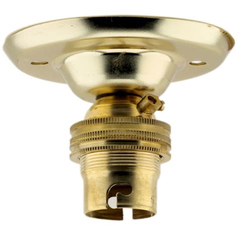 B Batten Bulb Holder Lampholder In Polished Brass Finish