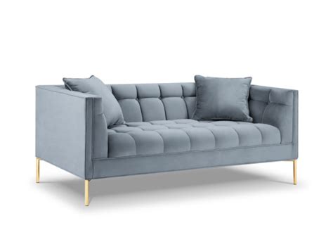 Sofa KAROO 2 Miejsca Welur Niebieski Jasny 251366 Sklep BRW