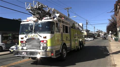 North Arlington Nj Fire Department Ladder 3 Responding Youtube