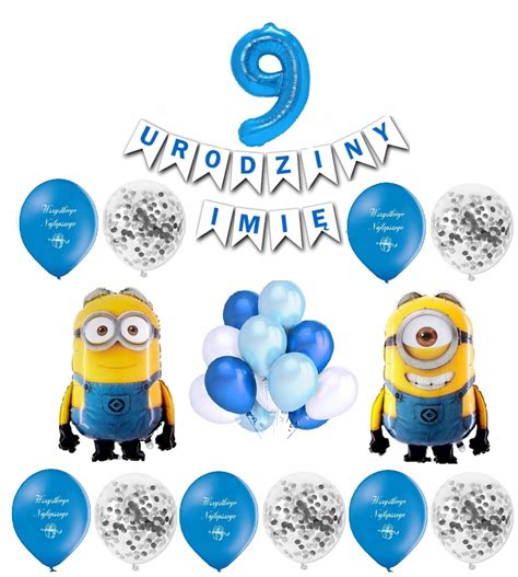 Zestaw Balony Minionki Urodziny Imi Allegro Pl