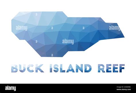 Low Poly Map Of Buck Island Reef Buck Island Reef Polygonal Map