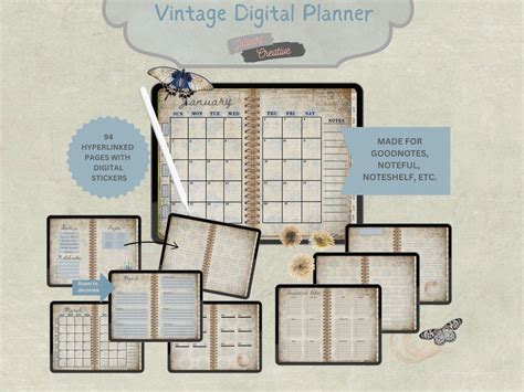 Vintage Digital Planner Step By Step