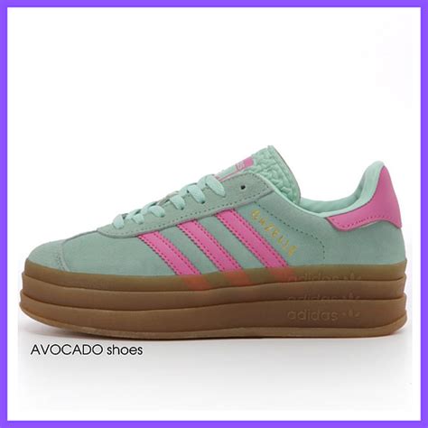 Кроссовки женские Adidas Gazelle Bold Platform Mint Pink / кеды Адидас ...