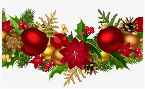 Christmas Decorative Garland Png Clip Art Image Gallery Transparent