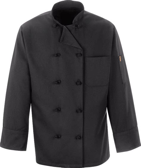 Chef Designs Black Chef Coat 10 Knot Buttons | Red Kap®