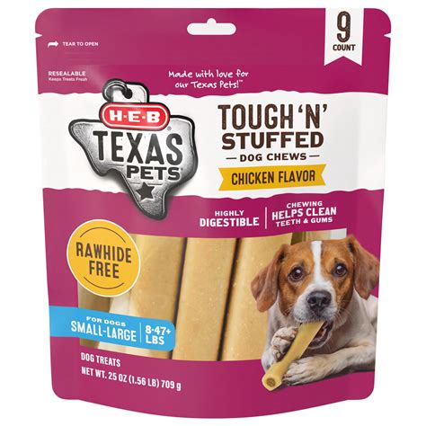 H-E-B Texas Pets Tough 'N' Stuffed Dog Chew - Chicken - Shop Bones