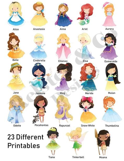 Princess Prints Nursery Prints Wall Decor Bedroom Art Set - Etsy ...