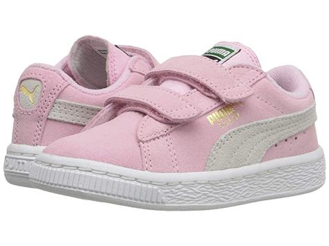 Puma Kids Suede 2 Straps Inf Toddler Girls Shoes Pink Ladyteam Gold