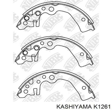 K1261 Kashiyama колодки тормозные задние барабанные