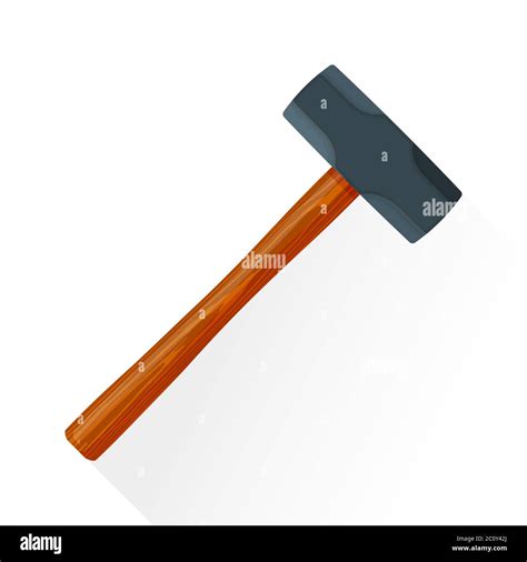 Vector Flat Sledgehammer Illustration Icon Stock Photo Alamy