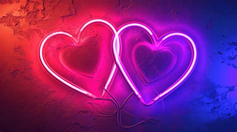 Set Of Valentine S Day Neon Sign Neon Heart Neon Love Love Text Png