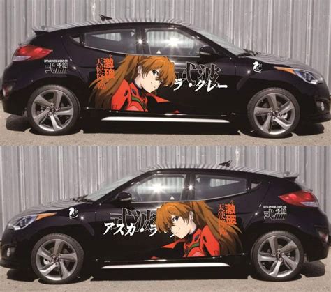 Anime ITASHA EVA Car Wrap Door Side Fit Any Cars Vinyl graphics car st ...