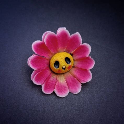 Vampire Flower Brooch Creepy Spring Flower Pin Brooch Goth Etsy