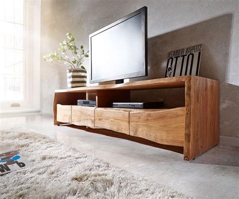 Tv Tafel Live Edge Acacia Natuur Cm Laden Boomrand Lowboard Bol