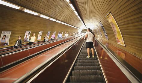 Escalators In Prague Metro Station Picture And HD Photos | Free ...