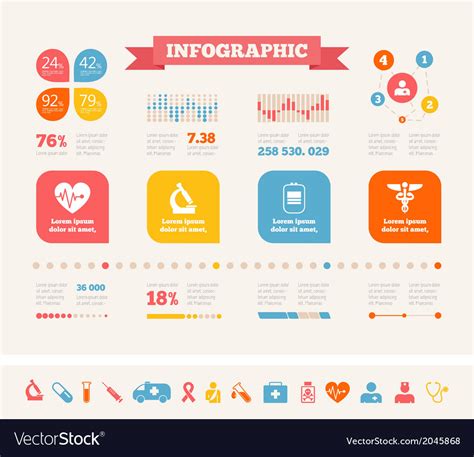 Medical Infographic Template Royalty Free Vector Image