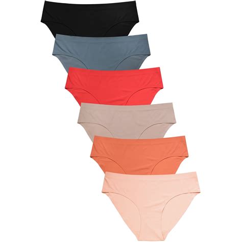 Frenzy Women S Essentials Mopas Pack Of Laser Cut No Show Seamless Solid Bikini Panty