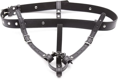 PIIKNUO Damen Keuschheitsgürtel Leder Frauen Masturbation Höschen Harness Strap On Dildo SM