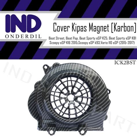 Promo Tutup Cover Kipas Magnet Mesin Karbon Carbon Beat Pop Esp Fi F