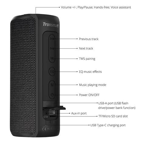 Безжична Bluetooth тонколона Tronsmart Element T6 Plus, Водоустойчива ...