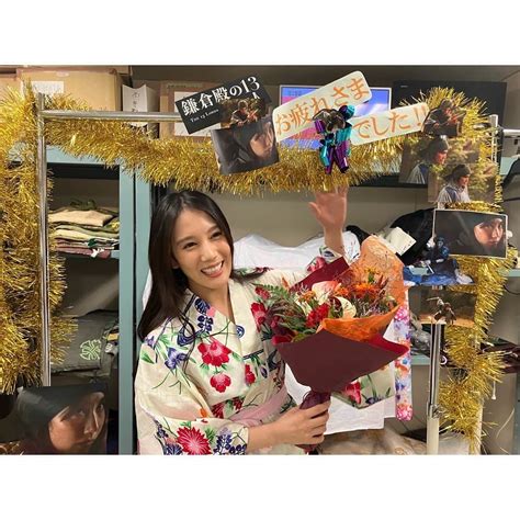 山本千尋さんのインスタグラム写真 山本千尋instagram「鎌倉殿の13人、クランクアップしました💐あっという間の撮影期間でした