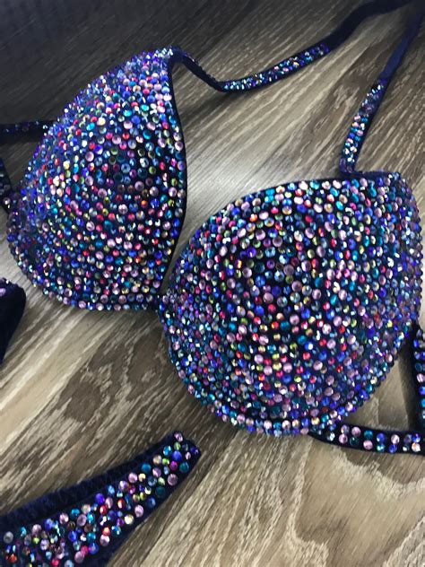 Competition Bikini Set Rhinestone Fitness NPC IFBB Etsy