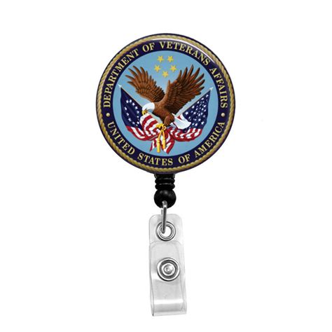 VA US Department of Veterans Affairs - Retractable Badge Holder - Badge ...