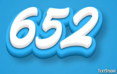 652 Text Effect and Logo Design Number