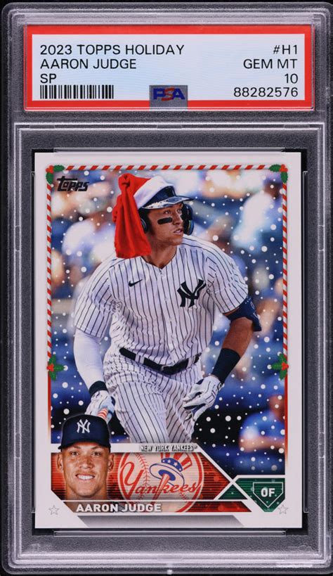 2023 Topps Holiday Aaron Judge SP H1 PSA 10 GEM MINT