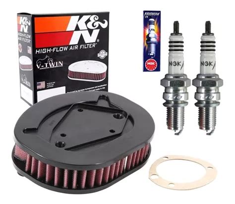 Kit Filtro Ar K n Kn Vela Ngk Harley Sportster Xl1200c Ca cb Frete grátis