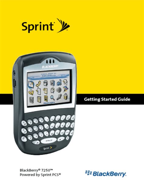 Blackberry 7250 Getting Started User Guide