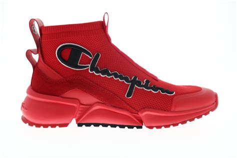 Champion RF Mid CP100735M Mens Red Mesh High Top Lifestyle Sneakers Sh ...