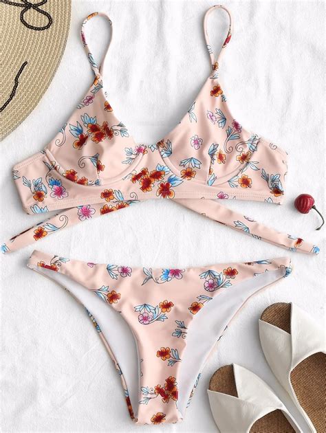 2018 Sexy Women Floral Bikinis Brazilian Bikini Set Push Up Swimsuit