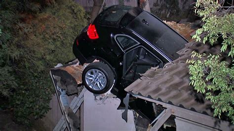 Bmw Goes Airborne Crashes Through Roof Of Escondido Home Abc7 San