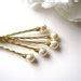 Cream Ivory Pearl Hair Pin Set Swarovski Mm Etsy