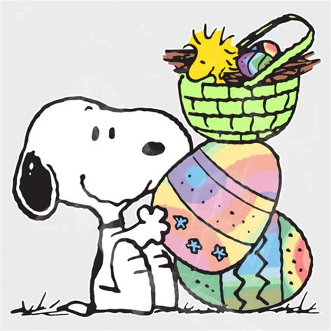 Peanuts Snoopy And Woodstock Easter Basket Vinyl Decal