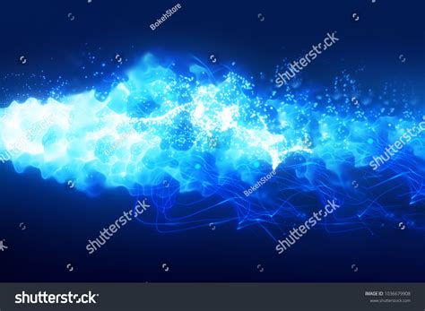 Realistic Blue Fire Cgi Flame Animation Stock Illustration 1036679908