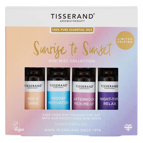 Tisserand Sunrise To Sunset Mini Mist Collection Escentual