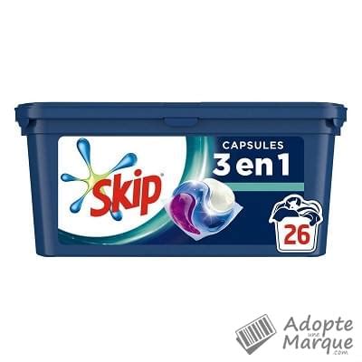 Skip Hygiène Lessive en Capsules 3en1 Les 26 capsules