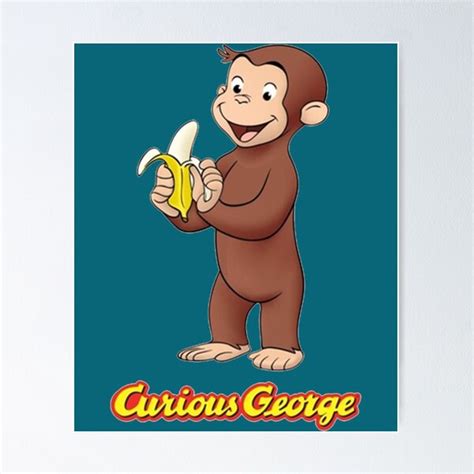 Cartoon Curious George Banana Series Poster For Sale By