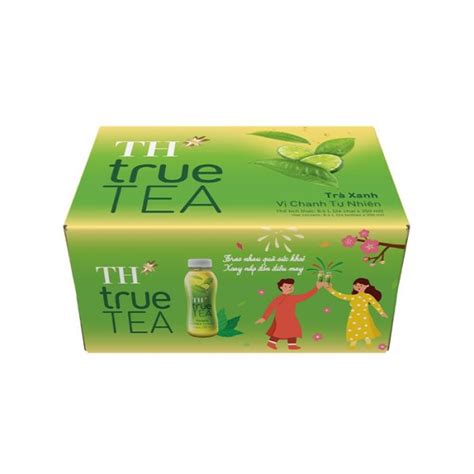 Trà xanh vị chanh tự nhiên TH TRUE TEA Lốc 6 chai x 350ml TH SHOP