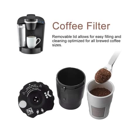 VQU Filtre à café moulu réutilisable universel adapté aux accessoires