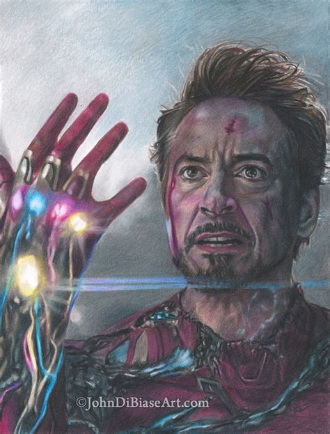 Iron Man Endgame Freehand Colored Pencil Drawing The Artwork Of