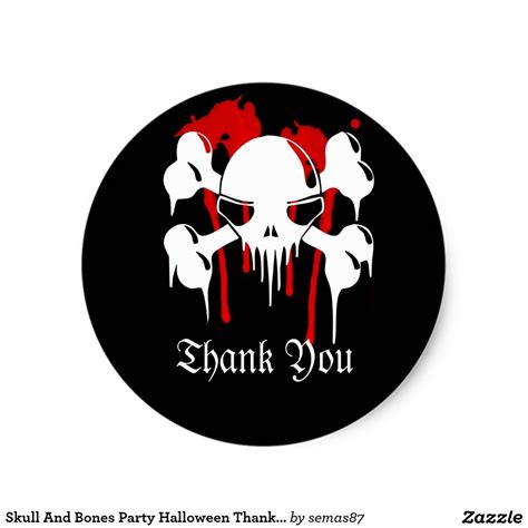 Create Your Own Sticker Halloween Party Skull And Bones