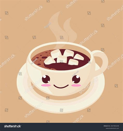 Kawaii Hot Chocolate Stock Vectors And Vector Art Shutterstock