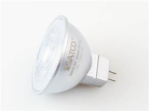 Satco Dimmable 8 Watt 4000K 40 MR16 LED Bulb GU5 3 Base Enclosed