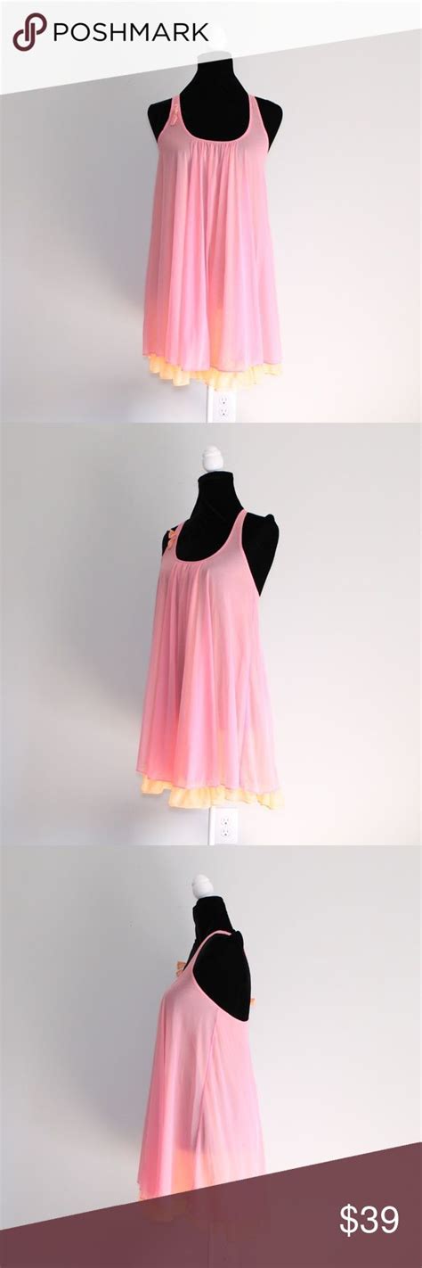 Betsey Johnson Intimates Pink And Orange Dress M Orange Dress Betsey