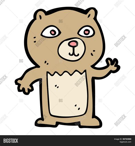 Cartoon Waving Teddy Image & Photo (Free Trial) | Bigstock