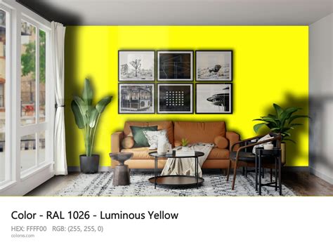 About RAL 1026 Luminous Yellow Color Color Codes Similar Colors