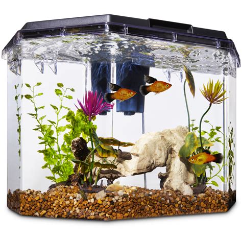 Imagitarium Semi-Hexagonal Aquarium Kit, 6.7 GAL | Petco